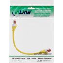 InLine® Patchkabel, S/FTP (PiMf), Cat.6, 250MHz, PVC, Kupfer, gelb, 0,3m