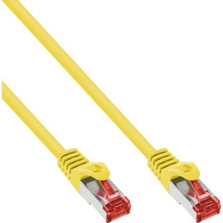 InLine Patchkabel, S/FTP (PiMf), Cat.6, 250MHz, PVC, Kupfer, gelb, 0,5m