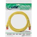 InLine® Patchkabel, S/FTP (PiMf), Cat.6, 250MHz, PVC, Kupfer, gelb, 0,5m