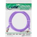 InLine® Patchkabel, S/FTP (PiMf), Cat.6, 250MHz, PVC, Kupfer, violett, 1m