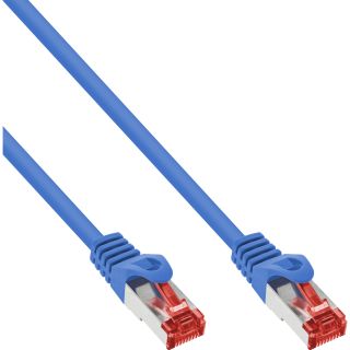 InLine Patchkabel, S/FTP (PiMf), Cat.6, 250MHz, PVC, Kupfer, blau, 2m