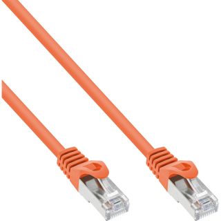 InLine Patchkabel, SF/UTP, Cat.5e, orange, 0,3m