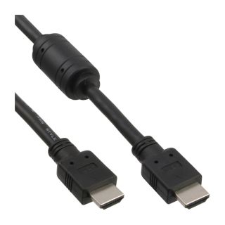 InLine HDMI Kabel, HDMI-High Speed, Stecker / Stecker, schwarz, mit Ferrit, 1,8m