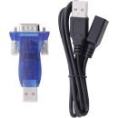 InLine® USB zu Seriell Adapter, ST A an 9pol Sub D ST, mit USB Verlängerung 0,8m