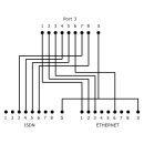 InLine Cat.5e / ISDN T-Adapter (Port-Doppler) RJ45...