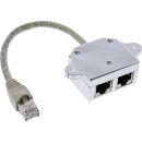 InLine® Cat.5e / ISDN  T-Adapter RJ45 Stecker an 2x...