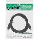 InLine USB 2.0 Kabel, A an B, schwarz, Kontakte gold, 2m