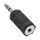 InLine Audio Adapter, 2,5mm Klinke Buchse an 3,5mm Stecker, Stereo