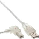 InLine USB 2.0 Kabel, A an B links abgewinkelt,...