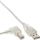 InLine USB 2.0 Kabel, A an B links abgewinkelt, transparent, 2m