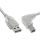 InLine USB 2.0 Kabel, A an B rechts abgewinkelt, transparent, 2m