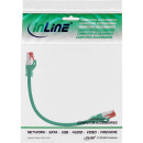 InLine® Patchkabel, S/FTP (PiMf), Cat.6, 250MHz, PVC, Kupfer, grün, 0,25m