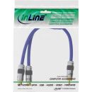 InLine Cinch-Y-Kabel, PREMIUM, 1x Cinch Stecker zu 2x Cinch Buchse, 0,25m