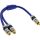 InLine Cinch-Y-Kabel, PREMIUM, 1x Cinch Stecker zu 2x Cinch Buchse, 0,25m