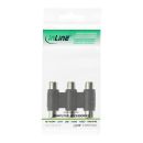 InLine Audio/Video Adapter, 3x Cinch Buchse auf 3x Cinch Buchse