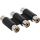 InLine Audio/Video Adapter, 3x Cinch Buchse auf 3x Cinch Buchse