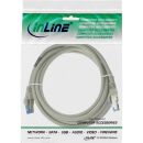 InLine Patchkabel, S/FTP (PiMf), Cat.6A, 500MHz, halogenfrei, Kupfer, grau, 1m