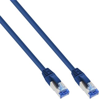 InLine Patchkabel, S/FTP (PiMf), Cat.6A, 500MHz, halogenfrei, Kupfer, blau, 5m