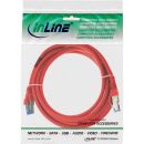 InLine Patchkabel, S/FTP (PiMf), Cat.6A, 500MHz, halogenfrei, Kupfer, rot, 1m