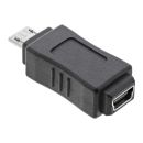 InLine Micro-USB Adapter, Micro-B Stecker an Mini USB...