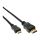 InLine HDMI Mini Kabel, High Speed HDMI Cable, Stecker A auf C, verg. Kontakte, schwarz, 1,5m