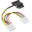 InLine SATA Stromadapterkabel, SATA Buchse an 3x 13,34cm...