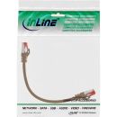 InLine® Patchkabel, S/FTP (PiMf), Cat.6, 250MHz, PVC, Kupfer, braun, 0,25m