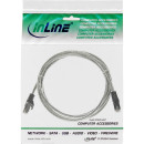 InLine Patchkabel, SF/UTP, Cat.5e, transparent, 0,5m