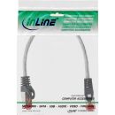 InLine Patchkabel, S/FTP (PiMf), Cat.6, 250MHz, PVC, Kupfer, transparent, 0,25m