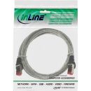 InLine Patchkabel, S/FTP (PiMf), Cat.6, 250MHz, PVC, Kupfer, transparent, 0,5m