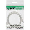 InLine® USB 2.0 Kabel, A an B, transparent, 1m