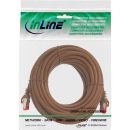 InLine® Patchkabel, S/FTP (PiMf), Cat.6, 250MHz, PVC, Kupfer, braun, 25m