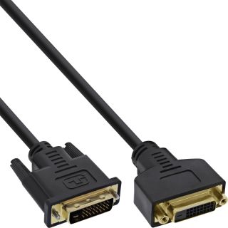 InLine DVI-D Verlängerung Premium, digital 24+1 Stecker / Buchse, Dual Link, 3m