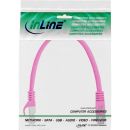 InLine Patchkabel, SF/UTP, Cat.5e, pink, 0,3m