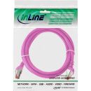 InLine® Patchkabel, S/FTP (PiMf), Cat.6, 250MHz, PVC, Kupfer, pink, 0,5m