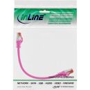 InLine Patchkabel, S/FTP (PiMf), Cat.6, 250MHz, PVC, Kupfer, pink, 0,25m