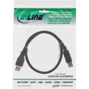 InLine USB 3.0 Kabel, A an B, schwarz, 1m