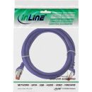 InLine Patchkabel, S/FTP (PiMf), Cat.6, 250MHz, PVC, Kupfer, purple, 0,25m