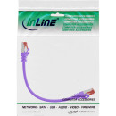 InLine® Patchkabel, S/FTP (PiMf), Cat.6, 250MHz, PVC, Kupfer, violett, 0,25m