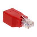 InLine Crossover Adapter, RJ45 Buchse/Stecker, kurz