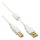 InLine USB 2.0 Kabel, A an B, weiß / gold, mit Ferritkern, 2m