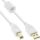 InLine USB 2.0 Kabel, A an B, weiß / gold, mit Ferritkern, 3m