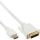 InLine HDMI-DVI Kabel, weiß / gold, HDMI Stecker auf DVI 18+1 Stecker, 2m