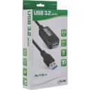 InLine USB 3.2 Gen 1 Aktiv-Verlängerung, Stecker A an Buchse A, schwarz, 5m