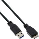 InLine USB 3.0 Kabel, A an Micro B, schwarz, 1m