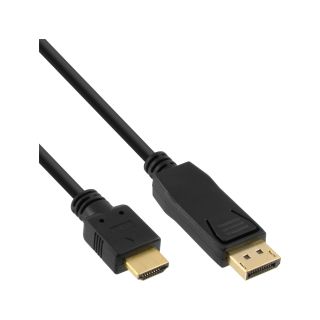 InLine DisplayPort zu HDMI Konverter Kabel, schwarz, 2m