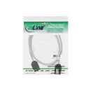 InLine® SATA 6Gb/s Kabel rund, mit Lasche, 0,75m