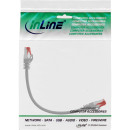 InLine® Patchkabel, S/FTP (PiMf), Cat.6, halogenfrei, Kupfer, grau, 0,25m