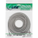 InLine® Patchkabel, S/FTP (PiMf), Cat.6, halogenfrei, Kupfer, grau, 50m