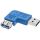 InLine USB 3.0 Adapter, Stecker A auf Buchse A, links gewinkelt 90°